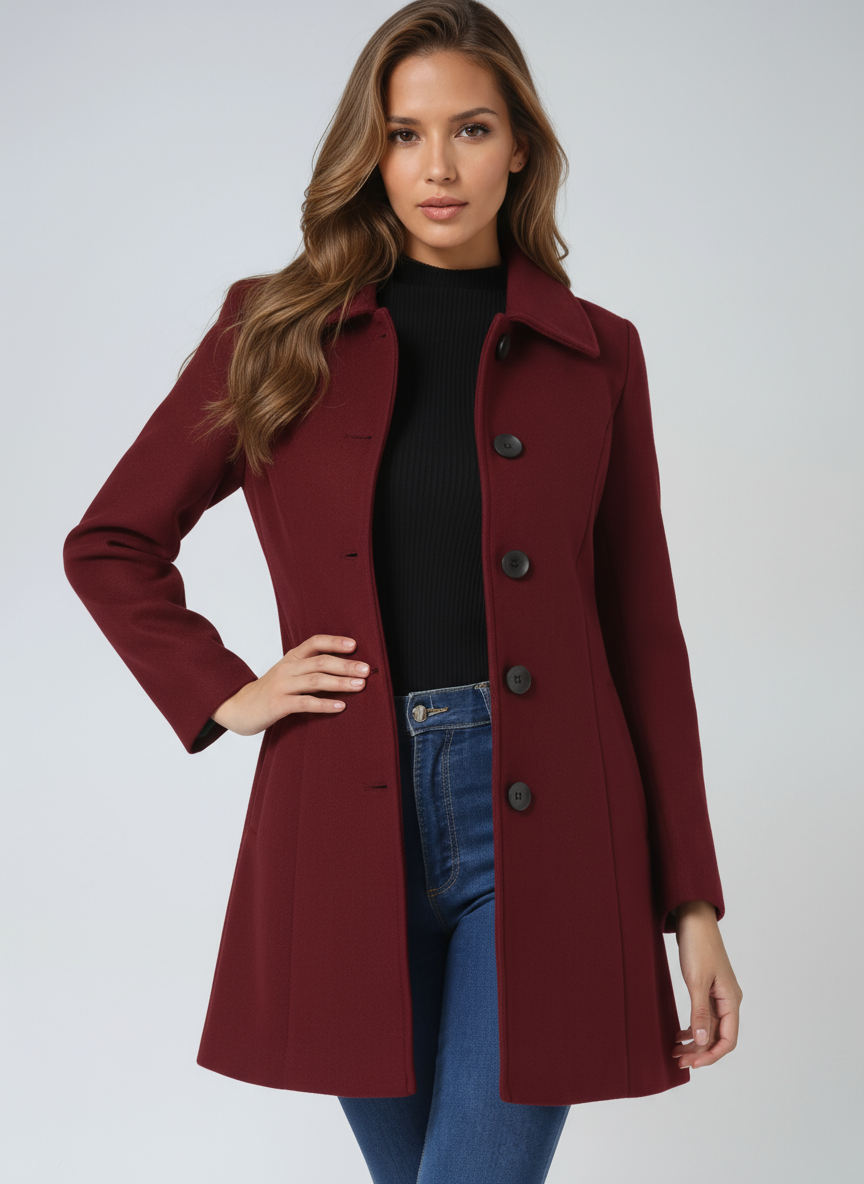Adriana | Single Breasted Winter Trench Coat