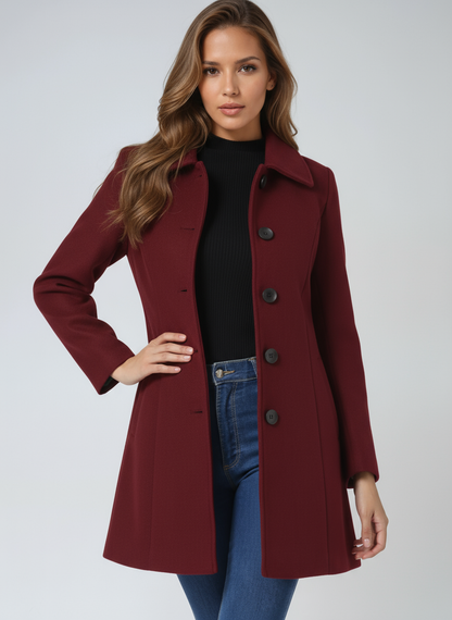 Adriana | Single Breasted Winter Trench Coat
