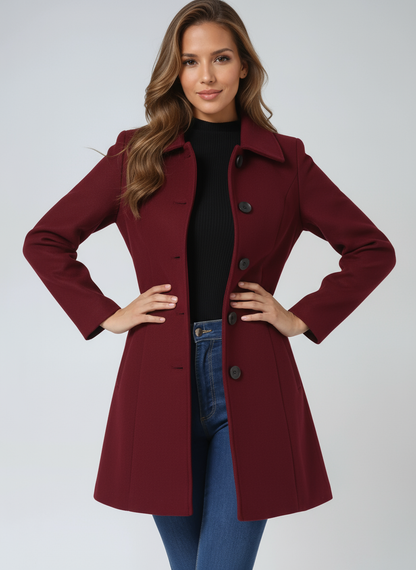 Adriana | Single Breasted Winter Trench Coat