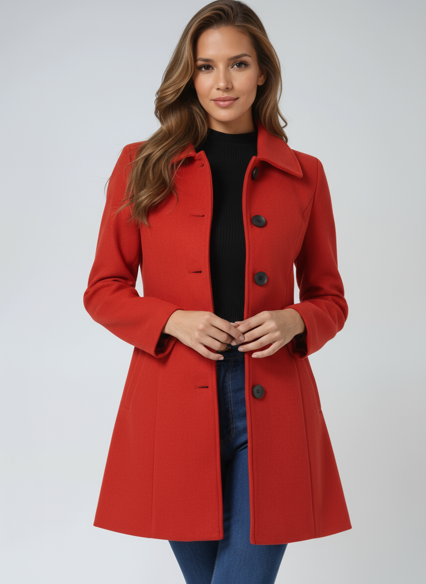 Adriana | Single Breasted Winter Trench Coat