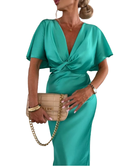 Mernes | Vestido con nudo cruzado