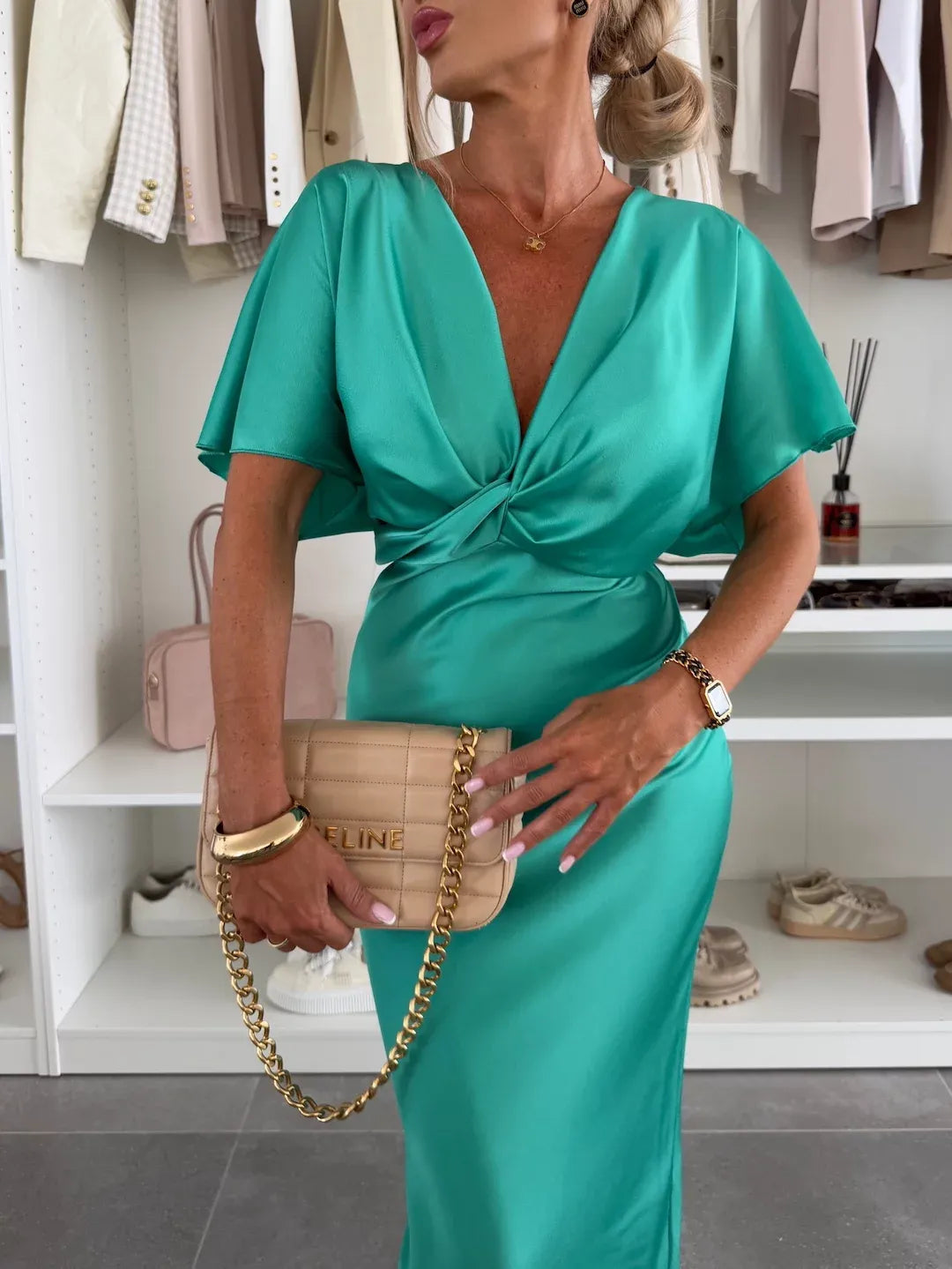 Mernes | Vestido con nudo cruzado